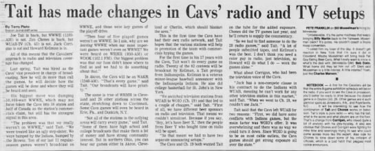 Tait has made changes in Cavs' radio and TV setup - 