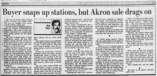 Buyer snaps up stations, but Akron sale drags on - 