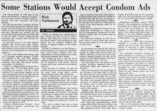 Some Stations Would Accept Condom Ads - 