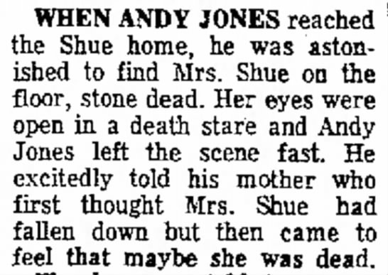 Boy finds the woman dead - 