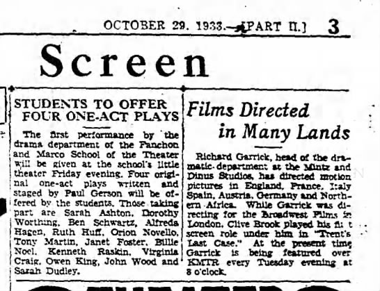 LA Times, 29 Oct 1933, Sun pg 25 - 