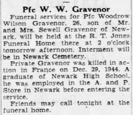 Woodrow Wilson Gravenor - 