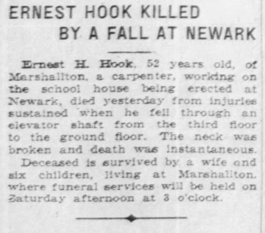 Ernest Hook killed - 