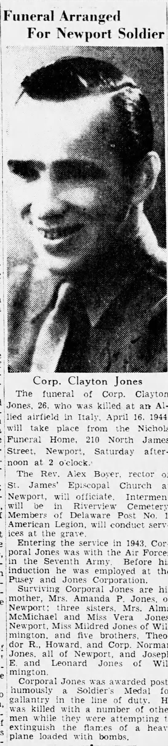 Clayton Jones funeral - 