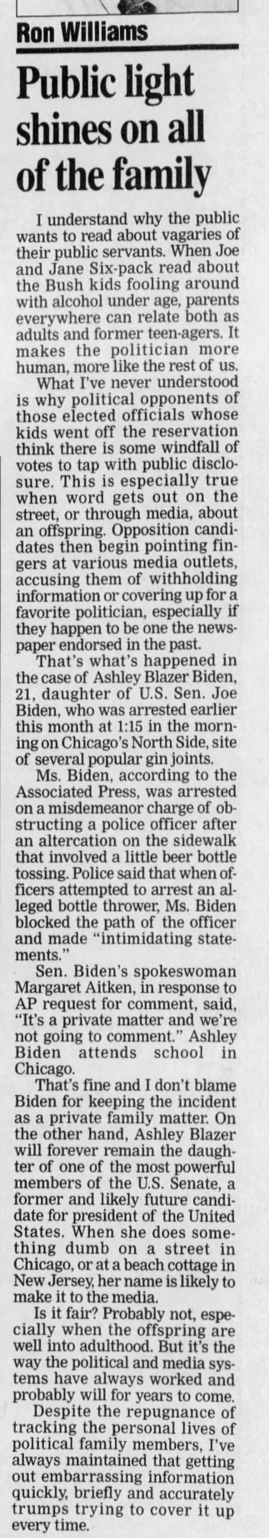 2002 Ashley Biden Arrest - 