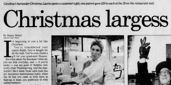 "It's beginning to cost a lot like Christmas" (1989). - 