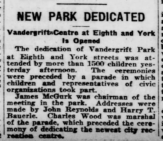 Vandergrift Park - 13 Jun 1920 - 