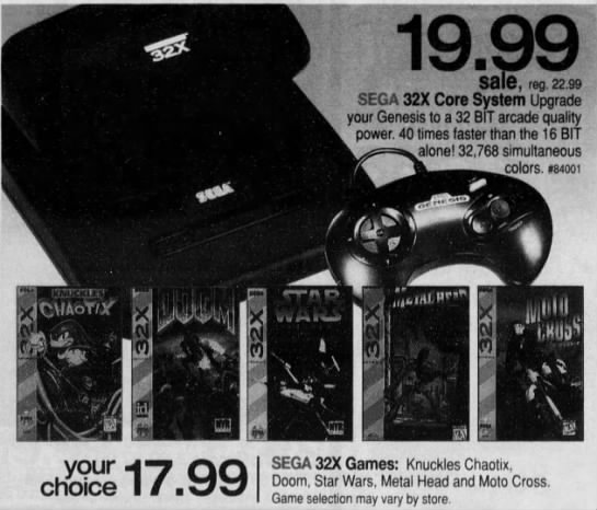 32X on sale for $19.99 - 