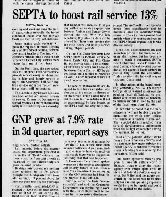 SEPTA boost, October 21, 1983 - 