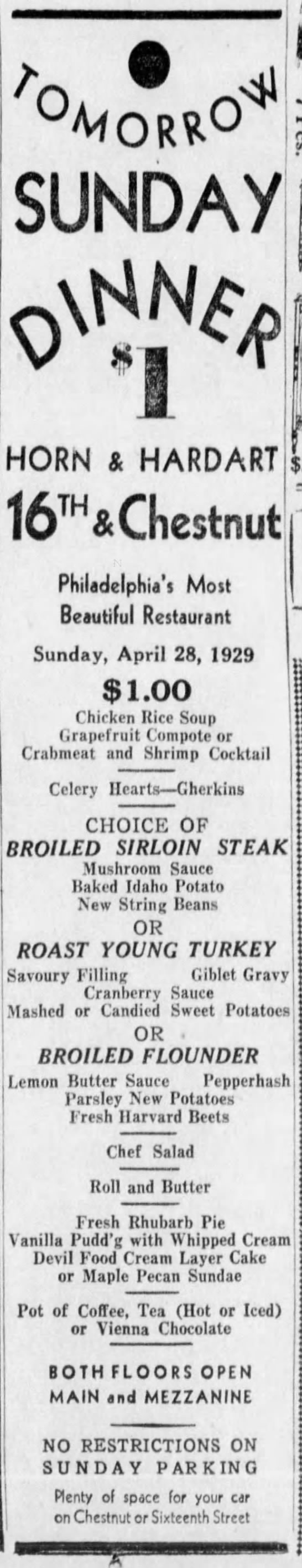 Chef Salad at Horn & Hardart (1929). - 