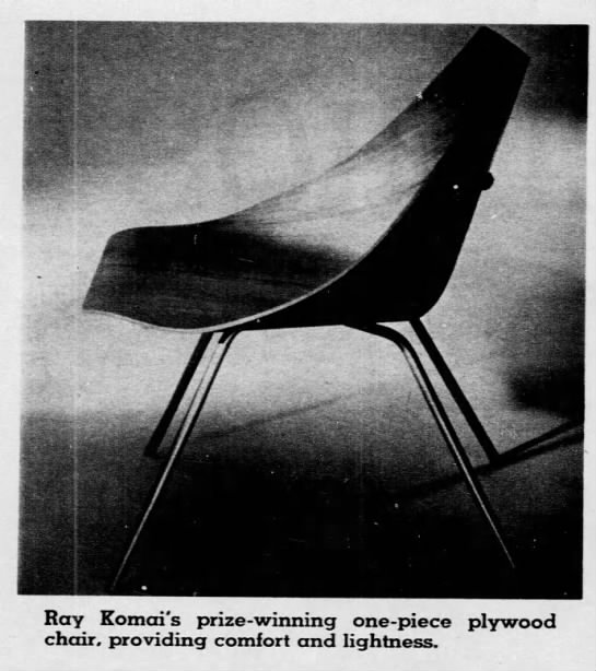 Ray Komai's one-piece plywood chair - 