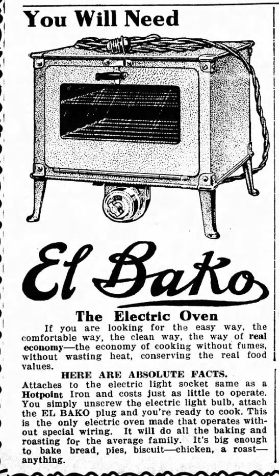 Electric Oven 1913 - 
