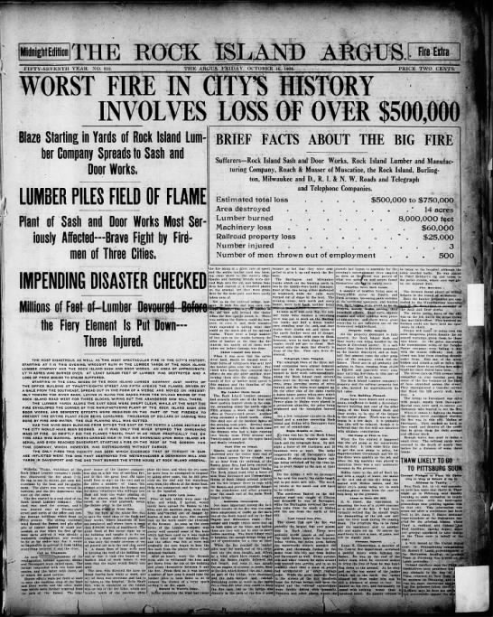 Special Midnight Fire Edition - October 16, 1908 - 