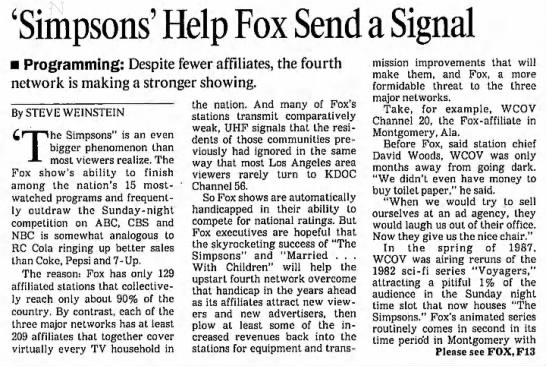 'Simpsons' Help Fox Send a Signal - 