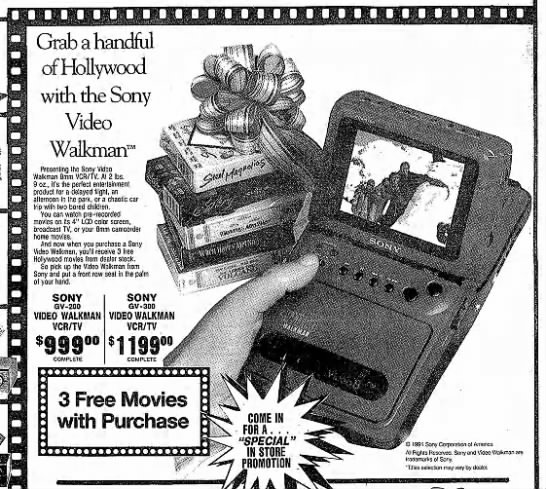 Grab a handful of Hollywood with the Sony Video Walkman - 