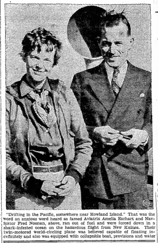 Amelia Earhart and Fred Noonan - 