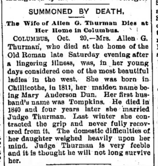 Summoned by Death; 20 Oct 1891; Alton Evening Telegraph; 1 - 