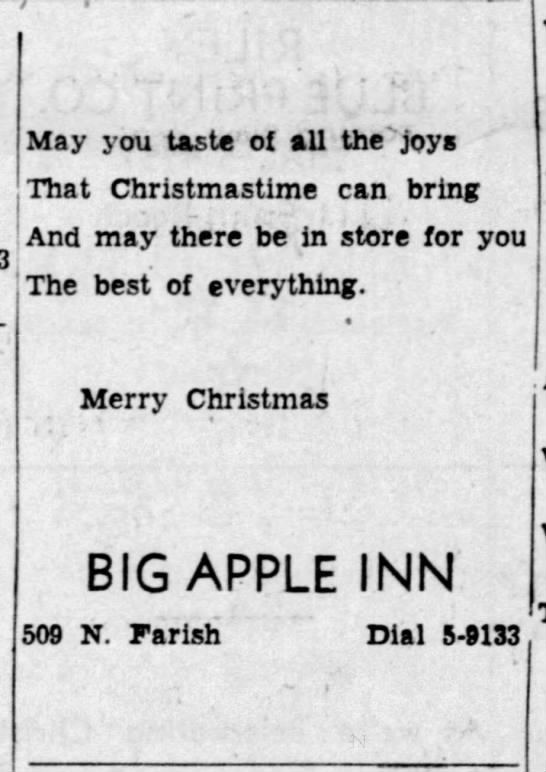 Big Apple Inn of Jackson, MS (1951). - 