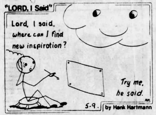 Lord, I Said by Hank Hartmann, strip dated May 9, but appears on October 20, 1979 - 