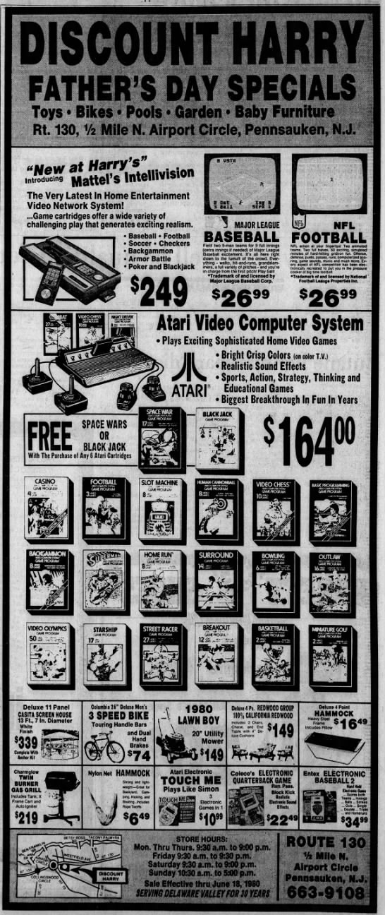 Atari 2600: Night Driver [box behind VCS] and more (Jun 12, 80) - 