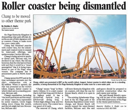 Roller coaster being dismantled - 