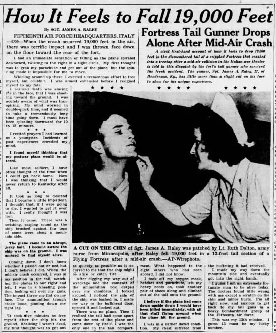 James A. Raley's first-hand account of surviving mid-air collision - 