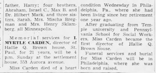 I. Myrtle Carden obituary - 