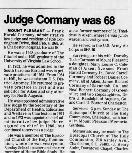 Obituary for Cormany Cormany (Aged 68) - 