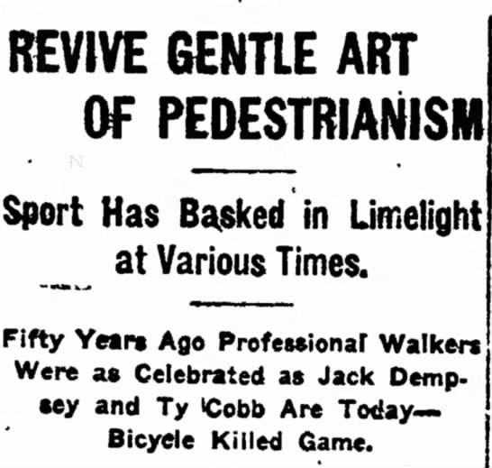 gentle art of pedestrianism - 
