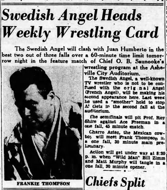 1953 Jun 9 Zim vs Murphy Swedish Angel Thompson