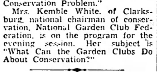 Mrs. Kemble White Garden Club The Charleston Daily Mail, May 17, 1936 - 