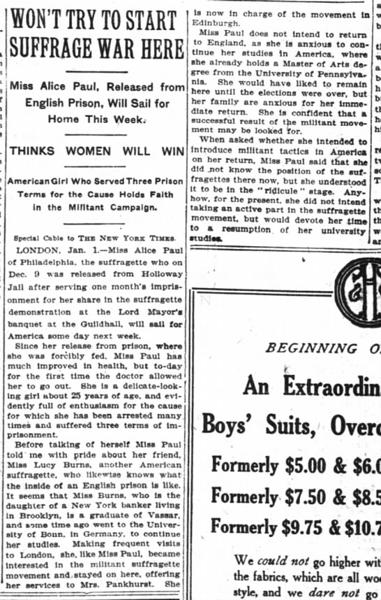 nyt jan 2 1910 Alice release from UK jail to return to US - 