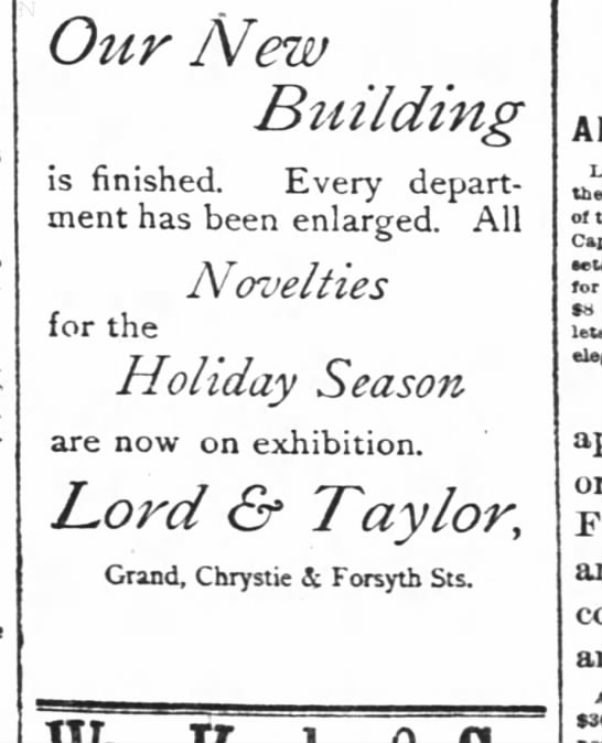 Our New Building - Lord & Taylor - 