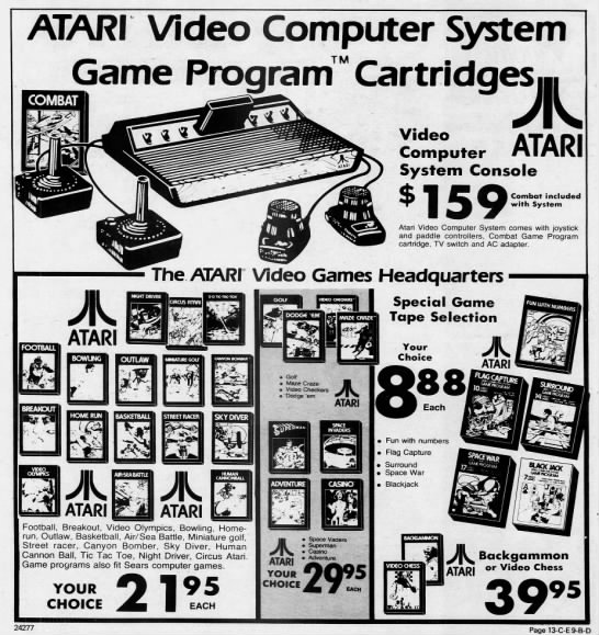 Atari 2600: Maze Craze, Video Checkers, Dodge 'em and more (Sep 24, 80) - 
