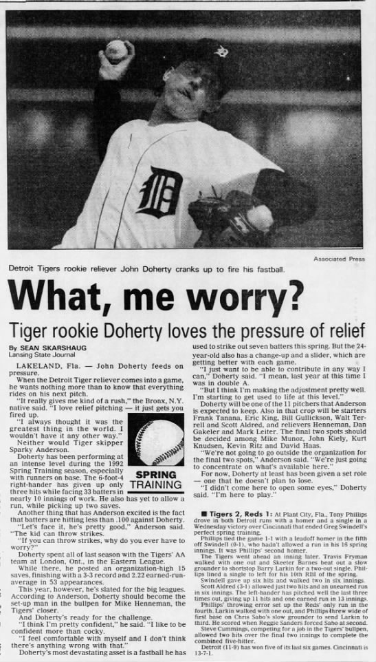 John Doherty - March 26, 1992 - Greatest21Days.com - 