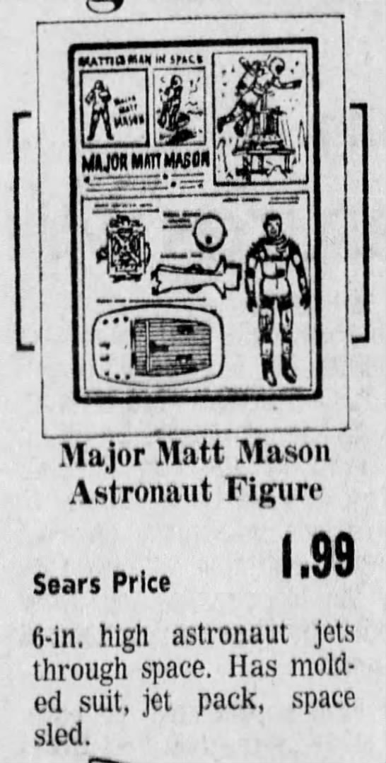 Major Matt Mason is popular toy in 1968 - 