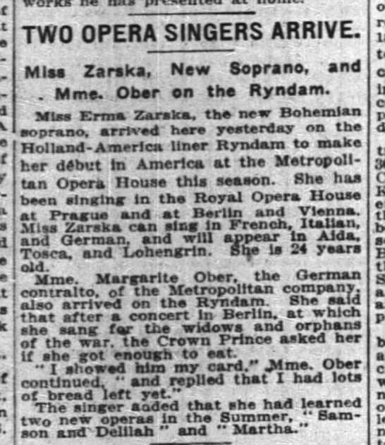 Two Opera Singers Arrive - 
