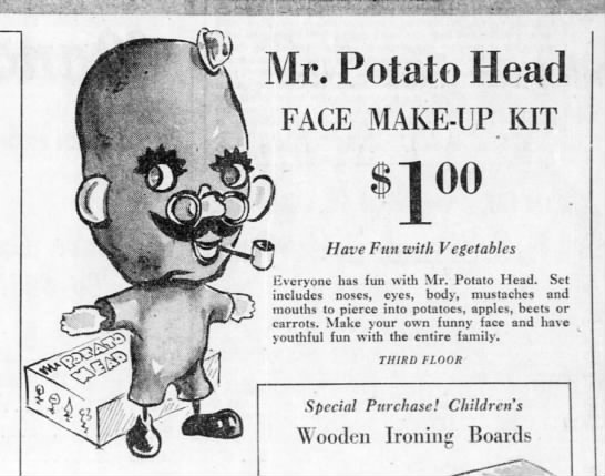 Mr. Potato Head ad, 1952 - 