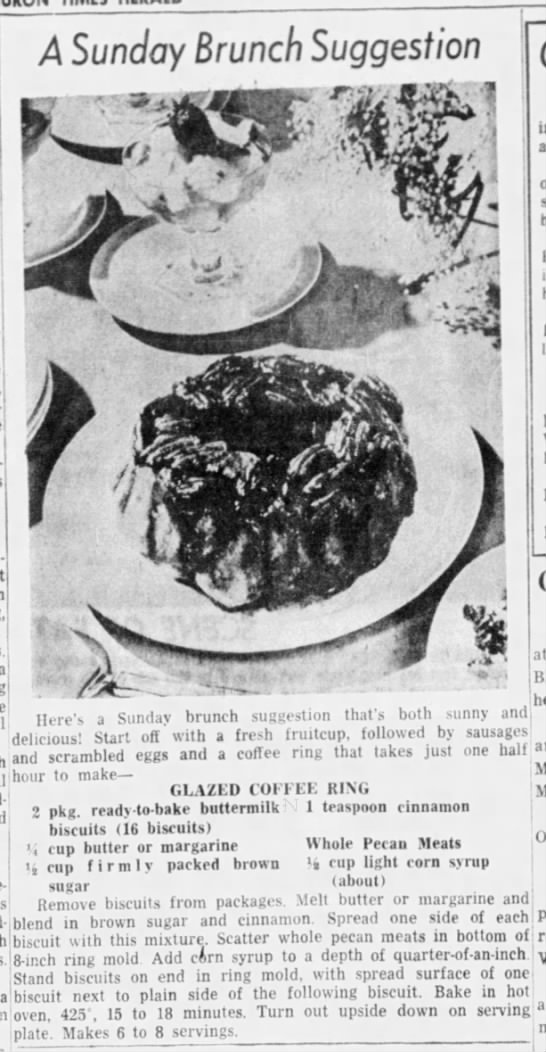 Recipe: Glazed Coffee Ring (1957) - 