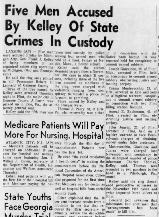 Parry Montevecchio arrests (21 Sept 1968) - 