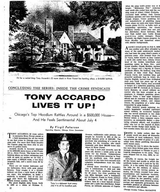 Tony Accardo home - 