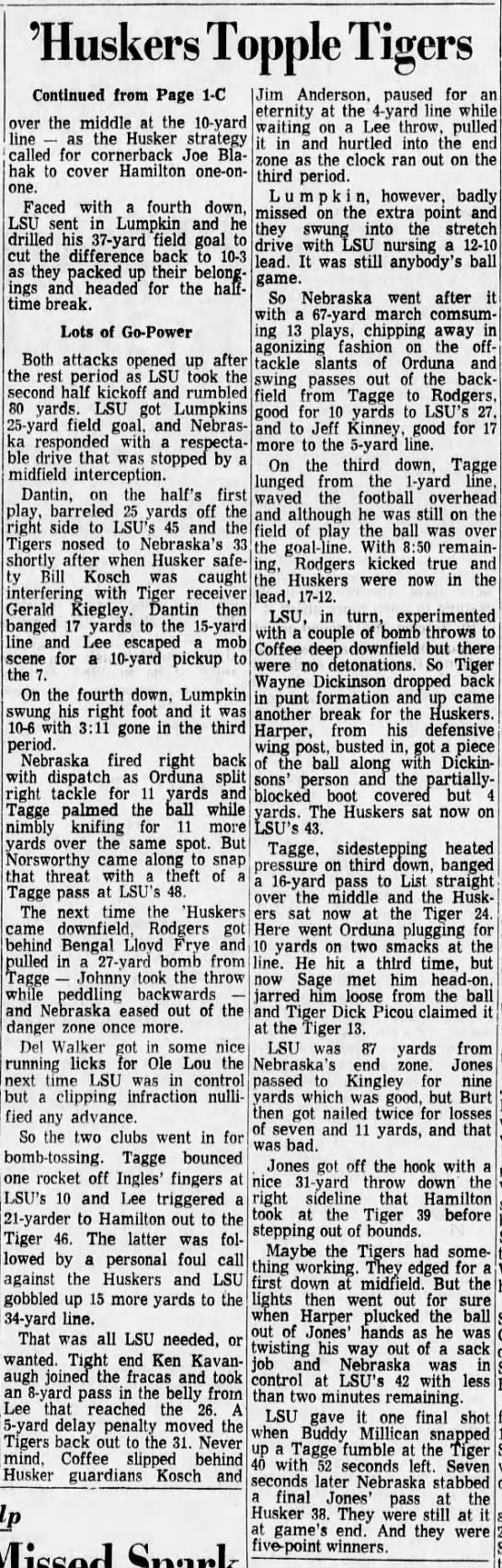 1971 Orange Bowl, Shreveport Times - 