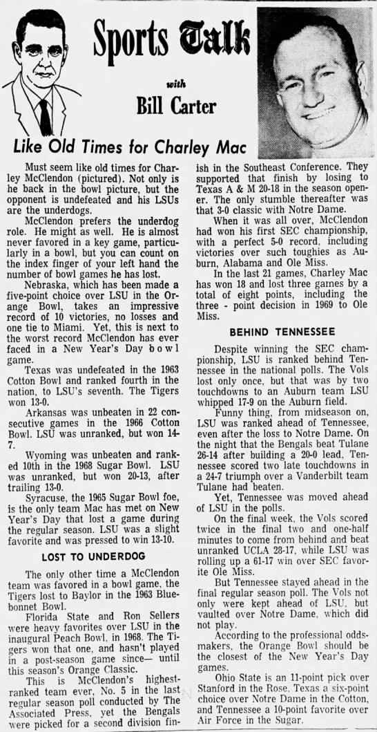 1970.12.23 LSU column by Bill Carter - 