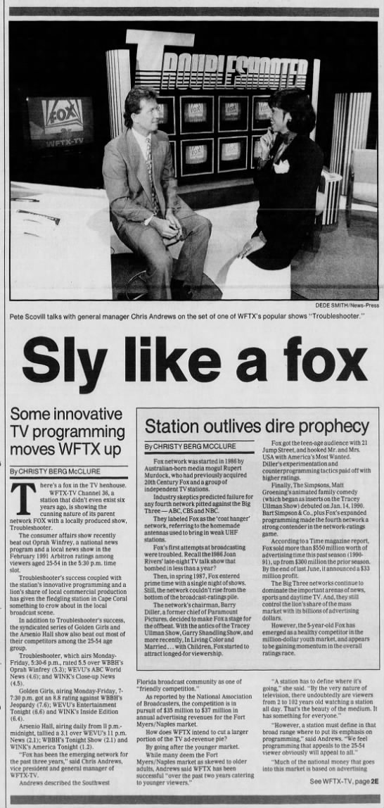 Sly like a fox: Some innovative TV programming moves WFTX up - 