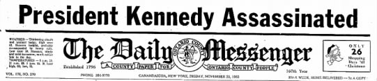 President Kennedy Assassinated headline above title. - 