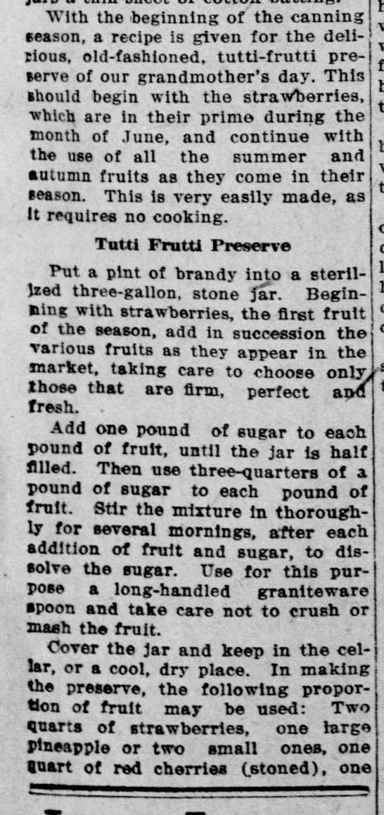 Tutti Frutti Preserve 1915 (part 1) - 