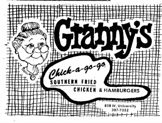 Granny's Chick-a-go-go graphic, DCR - 