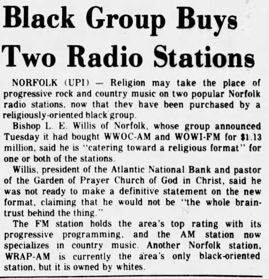 Black Group Buys Two Radio Stations - 
