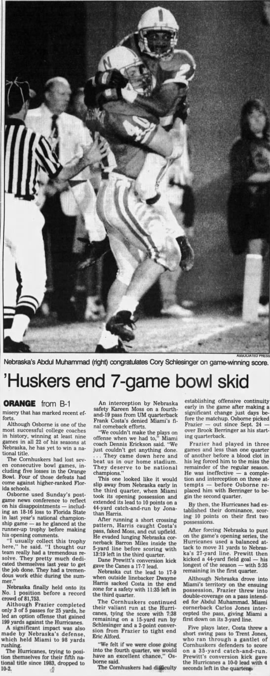 1995 Orange Bowl, Orlando Sentinel part 2 - 