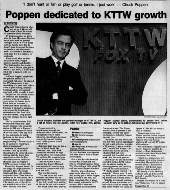 Poppen dedicated to KTTW growth - 